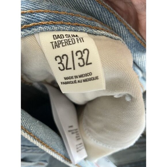 BDG Urban Outfitters Men's 32x32 Dad Slim Taper Fit Jeans Light Wash Blue Cotton - Picture 8 of 11